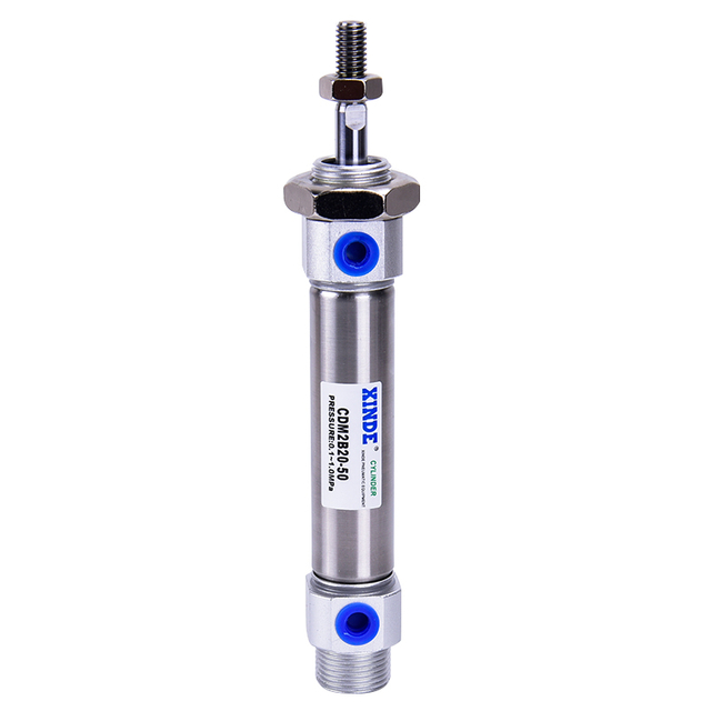 CDM2B 25mm Bore 50mm Stroke Stainless Steel Pneumatic Mini Cylinder With Magnetic